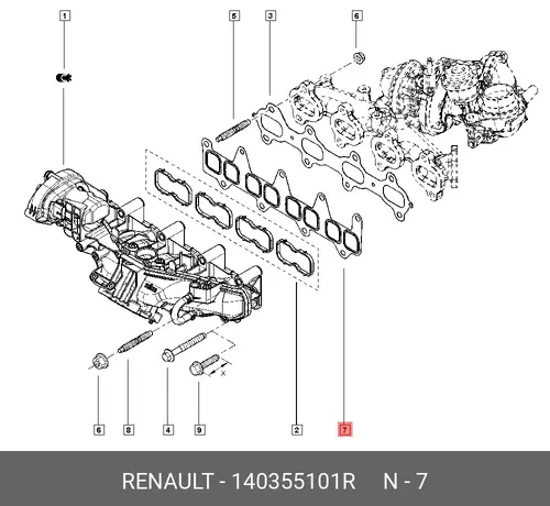 GSKT-INTAKE MANIF 140355101R RENAULT