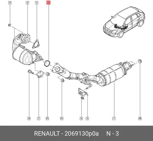 RENAULT 2069130P0A