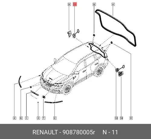 HALTERUNG UA64 908780005R RENAULT