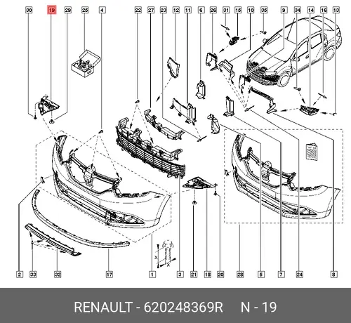 MBR-CLOSING, RH 620248369R RENAULT