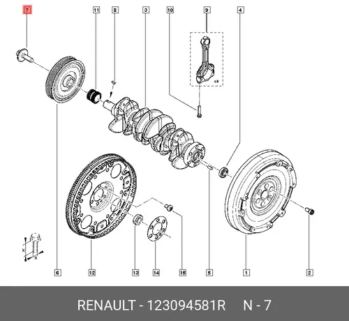 БОЛТ М14 123094581R RENAULT