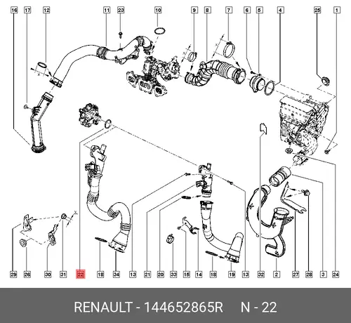 144652865R 144652865R УПЛОТНИТЕЛЬ ПАТРУБКА (РЕЗ) RENAULT
