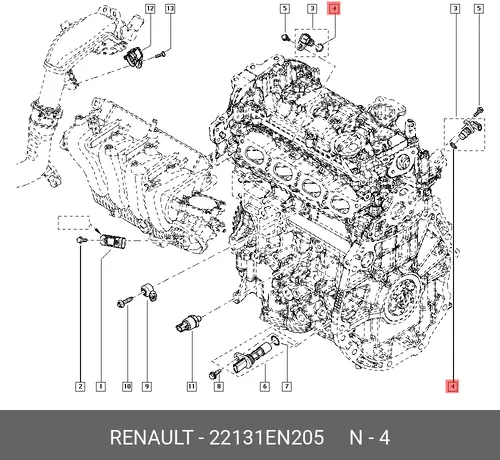 УПЛОТНИТЕЛЬ ДАТЧИК 22131EN205 RENAULT