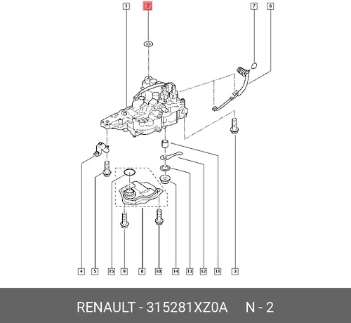 DICHTRING AP23 315281XZ0A RENAULT