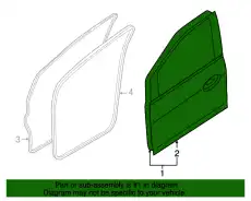 DOOR ASY - FRONT DM5Z-5820124-B FORD