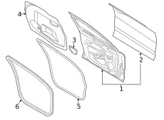 DOOR ASY - FRONT - L DS7Z-5420125-A FORD