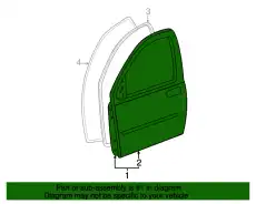 Дверь передняя левая 6F2Z-1720125-BA FORD