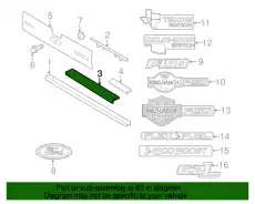 Молдинг двери задней 9L3Z-9940602-CA FORD