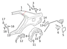 Подкрылок FORD GD9Z54278B50B