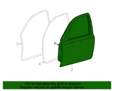 Дверь передняя левая 5W7Z-5420125-CA FORD