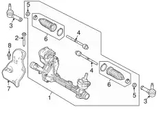 GEAR ASY - STEERING EB5Z-3504-P FORD