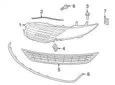 Решетка радиатора FORD DP5Z-8200-CC
