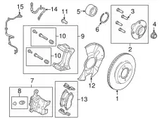 Суппорт тормозной FORD BE8Z-2B120-AA
