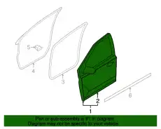 Дверь передняя левая AT4Z-7820125-A FORD