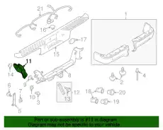 Кронштейн бампера AL3Z-17788-A FORD
