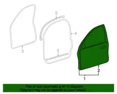 Дверь передняя левая 1F1Z-5420125-AA FORD