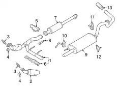EXTENSION - EXHAUST PIPE GL3Z5A212D FORD