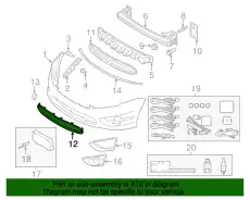 Решетка бампера FORD BE5Z-17K945-AA