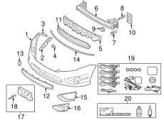 Решетка бампера FORD BE5Z-17K945-AA