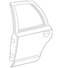 Дверь задняя левая 2W7Z-5424631-AA FORD