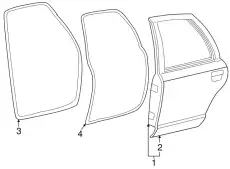 Дверь задняя левая 2W7Z-5424631-AA FORD