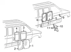 Стекло боковое F2UZ-1525722-B FORD