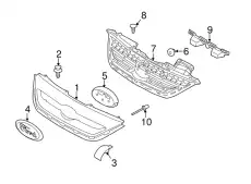 Решетка радиатора FORD AE8Z8200AA