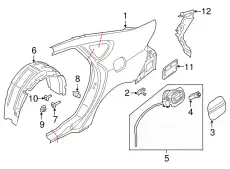 Подкрылок FORD DP5Z-58278B51-A