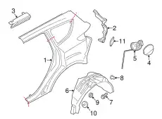 PANEL - BODY SIDE - REAR GJ5Z-7827841-A FORD