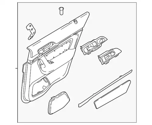 Панель обшивки двери задней AA5Z-5427406-BB FORD