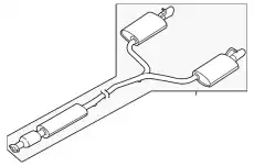 MUFFLER ASY - REAR FB5Z-5230-E FORD