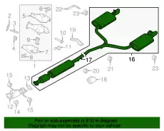 MUFFLER ASY - REAR FB5Z-5230-E FORD
