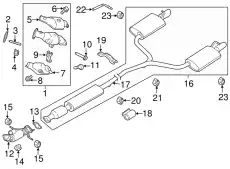 MUFFLER ASY - REAR FB5Z-5230-E FORD