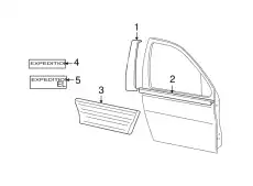 Молдинг двери передний левый 7L1Z-7820879-BA FORD