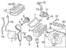 Крышка клапанов YS4Z-6582-BB FORD