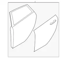 DOOR ASY - REAR - LESS HINGES G2BZ5424631A FORD