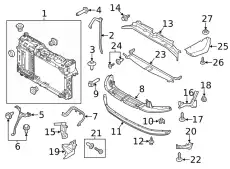 DEFLECTOR - AIR D2BZ-8349-B FORD