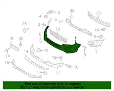 BUMPER ASY - FRONT FB5Z-17D957-JPTM FORD
