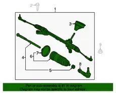 GEAR ASY - STEERING AE8Z-3504-A FORD