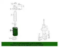 Пружина передней подвески 7A1Z-5310-D FORD