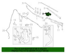 MOTOR ASY - WIPER EK4Z-17508-A FORD