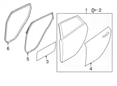 DOOR ASY REAR LESS HINGES G2BZ5824630A FORD
