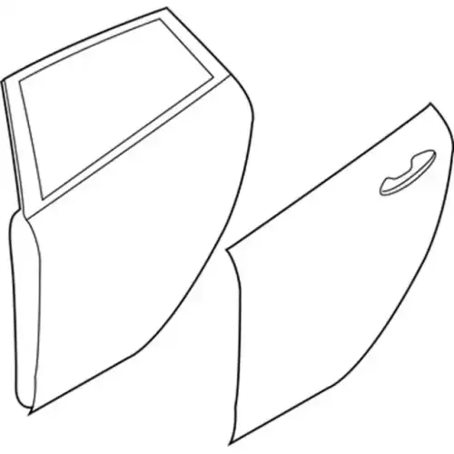 DOOR ASY REAR LESS HINGES G2BZ5824630A FORD