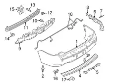 Наполнитель бампера 8A8Z-17E855-B FORD