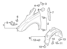 Подкрылок FORD DT1Z-16102-A