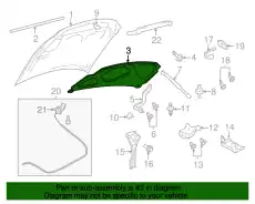 INSULATOR - HOOD FL1Z-16738-A FORD