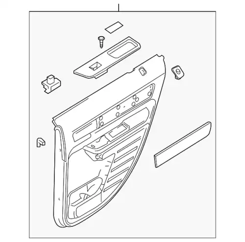 Панель обшивки двери задней 8A1Z-7827407-BA FORD