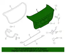 DOOR ASY - LUGGAGE COMPARTMENT HS7Z-5440110-A FORD