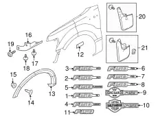 Брызговик 6L3Z-16A550-BA FORD