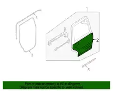 Панель двери задней левой 2L7Z-7824701-AA FORD